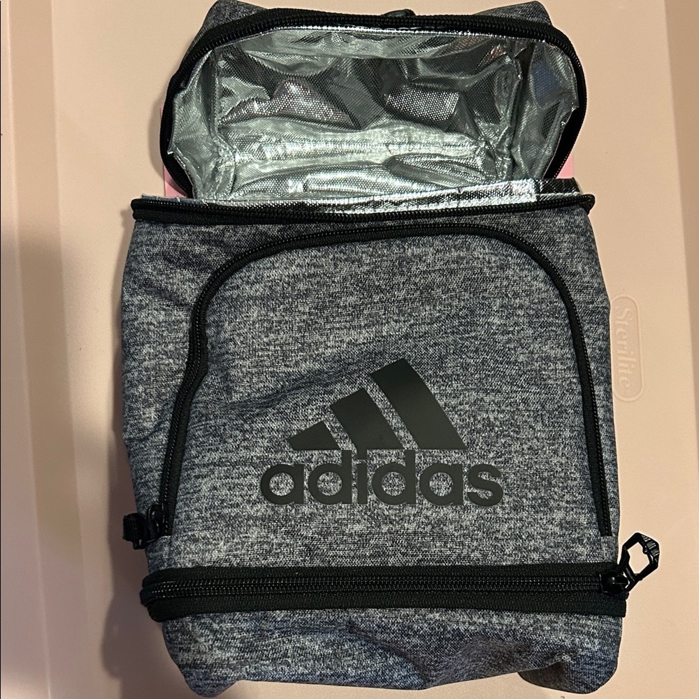 Adidas Heathered Gray Insulated Lunch Bag/6